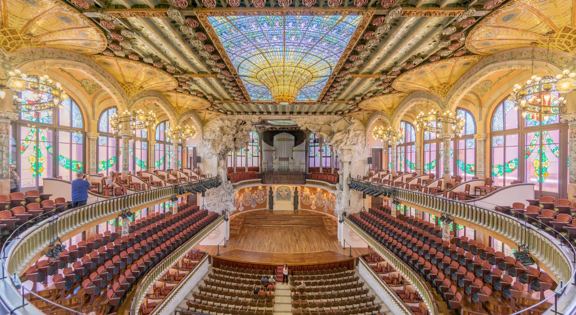 Interior del Palau de la Musica Catalana, a Barcelona